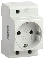 Розетка с заземлением на DIN-рейку IEK РАр10-3-ОПс  картинка